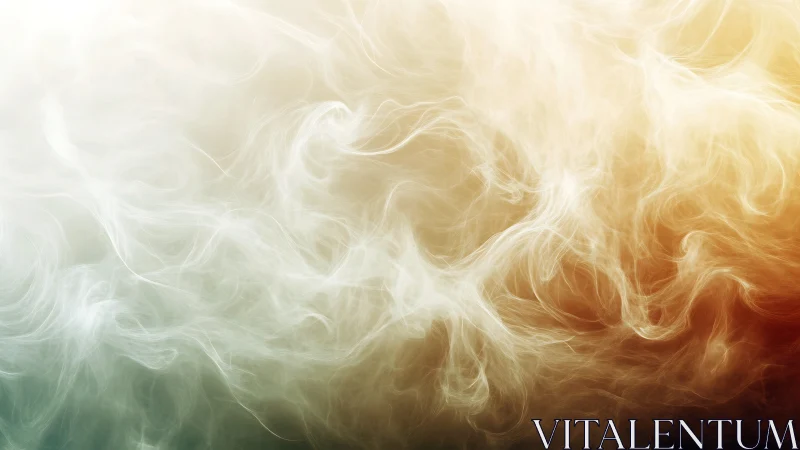 Whispering Ember Mist Tangling Warmth and Winter Air.