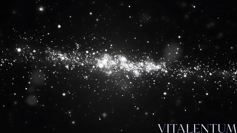 Gentle star river drifting through a quiet midnight sky.