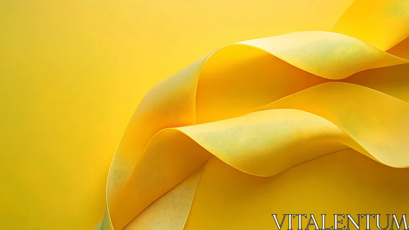 Curved yellow polymer ribbons with fine microtextured surfaces