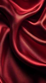 Folded red satin surface with directional highlights detail.
