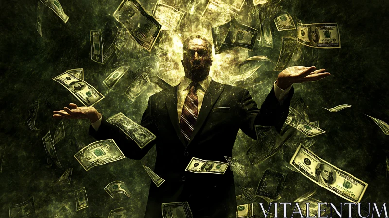 Power-drenched tycoon conjures a storm of spectral dollars.