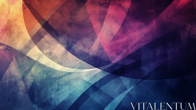 Curved dusk ribbons crossing a twilight sea of color.