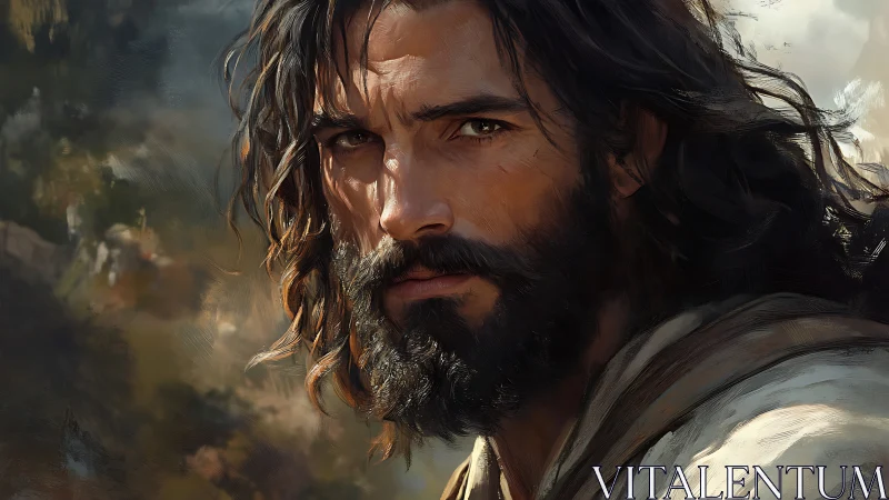 Weathered wanderer gazes ahead with quiet, steady strength