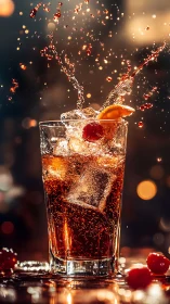 Crimson Splash Explosion: Liquid Drama Captured Mid-Burst