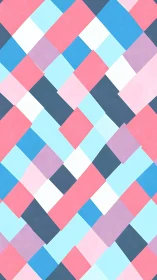 Geometric pastel block lattice forms diagonal interlocking pattern