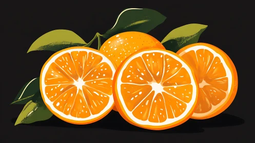 Sunlit orange slices glowing with fresh, juicy sweetness.