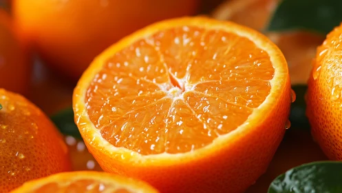 Macro optical study of halved citrus with hydrated pulp geometry.