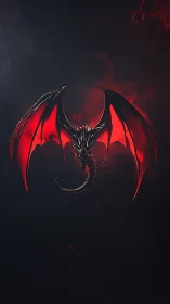 Infernal dragon emblem glows against dark volcanic void.