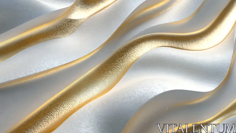 Molten gold ribbons drift calmly across frosted silver waves