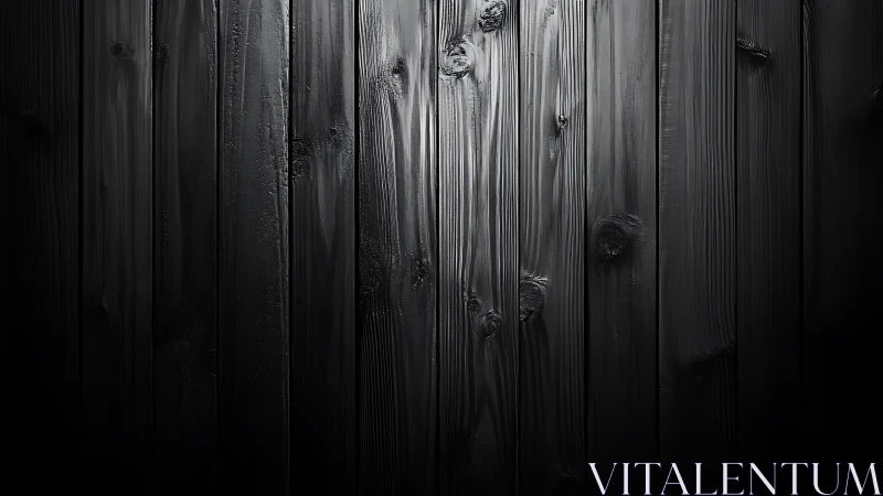 Dark vertical wooden planks show knots and linear grain
