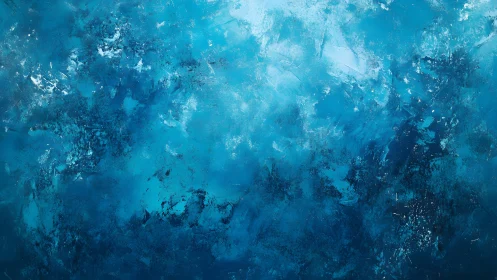 Abstract blue ocean-inspired texture in modern impressionist style.