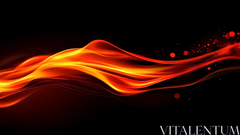 Luminous Fire Flow Across Darkness.