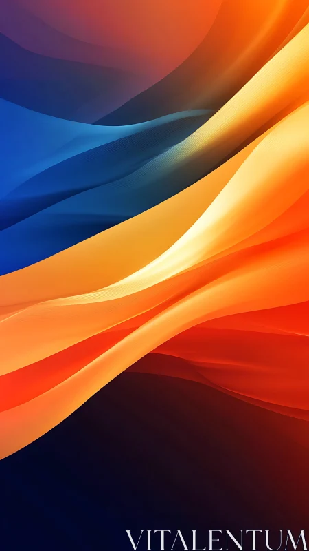 Sunlit ribbons drifting across deep twilight blues.