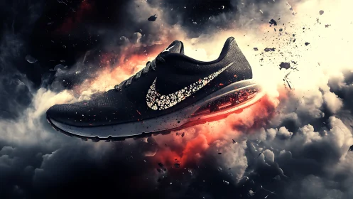 Midnight runner explodes through stormy clouds of speed