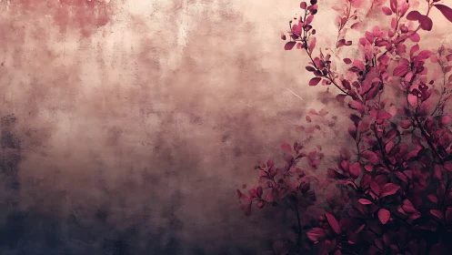 Delicate Blooms Emerging from Soft Mist.