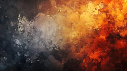 Abstract Fire and Smoke Texture, Dramatic Warm and Cool Contrast.