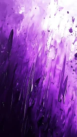 Radiant violet paint cascades in a dreamy abstract glow.