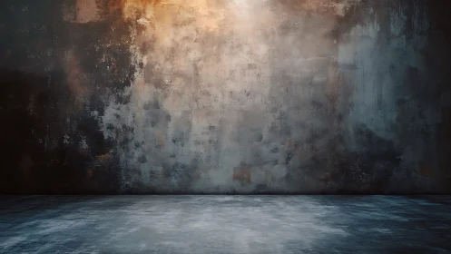 Textured concrete wall and floor rendered with cinematic lighting