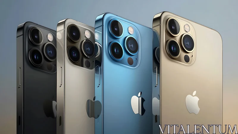 iPhone 13 Pro Color Lineup Showcased. Premium Smartphone Models.