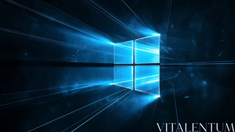 Luminescent pane grid with radial light dispersion field.