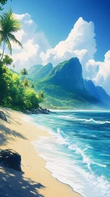 Emerald Cliffs Kiss Turquoise Waters.