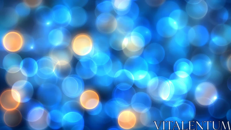 Vibrant blue and orange bokeh abstract light background design.