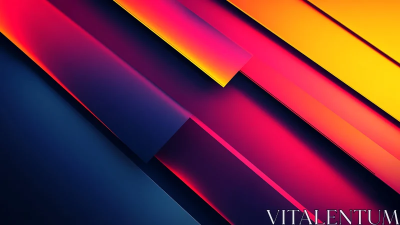 Vibrant geometric abstract background with neon gradients and depth.