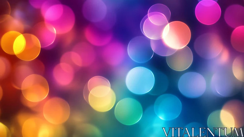 Chromatic bokeh orbs floating across a vivid gradient field.