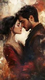 Two Hearts Drawn Close in a Romantic Embrace