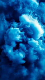 Digital painting of luminous blue vapor plumes in motion.