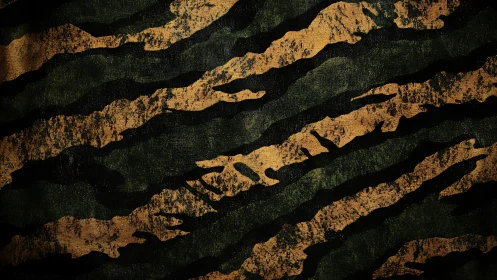 Tiger-stripe echoes slink across rough jungle canvas shadows