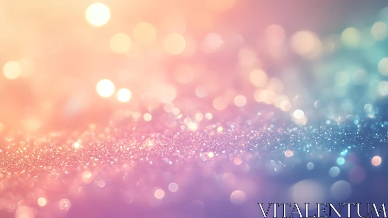 Soft Pastel Bokeh Glitter Background in Dreamy Abstract Style.