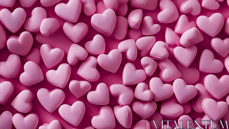 Pink Heart Forms Densely Packed 3D Sphere Array.