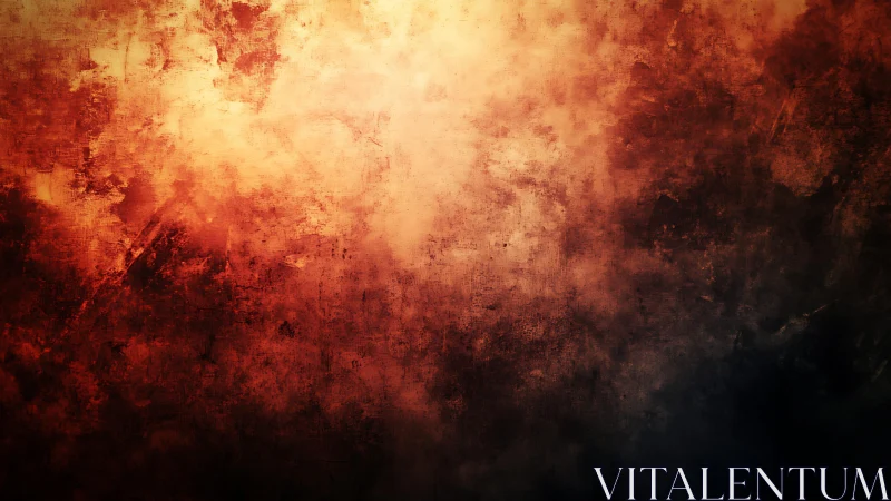 Grunge Abstract Texture with Fiery Red and Black Tones.