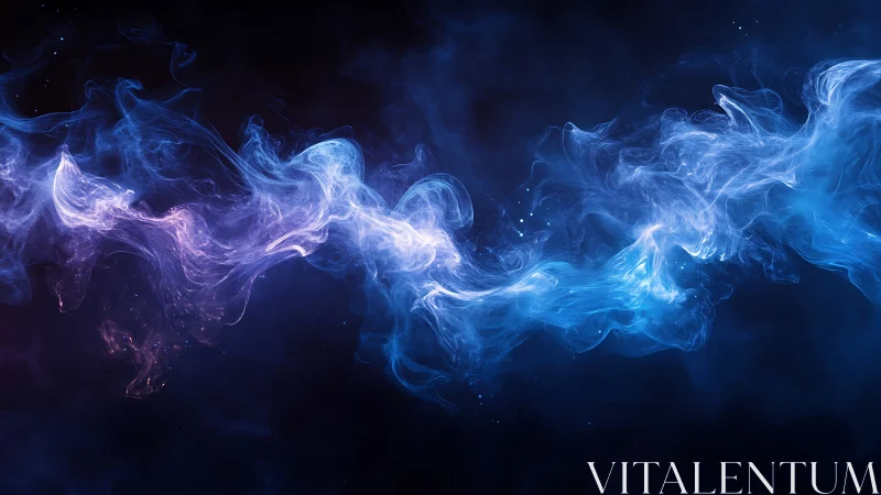 Nebulous violet and cyan energy stream on deep indigo field.