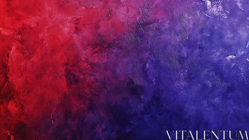 Crimson to violet gradient with textured impasto motion.
