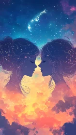 Dual Profile Silhouettes Merged Through Cosmic Gradient Transitional Space