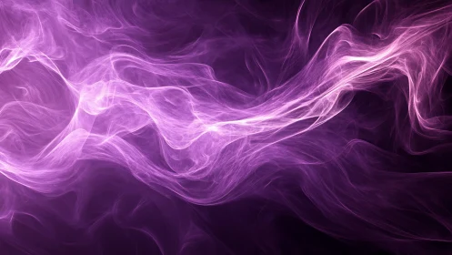Violet light trails forming abstract flowing smoke pattern.