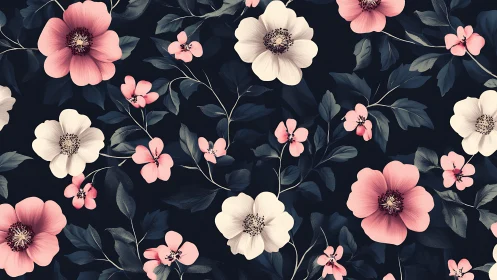 Garden Blooms in Midnight Harmony.