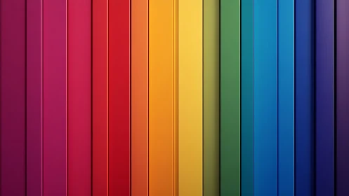 Colorful vertical stripes glow in a smooth rainbow gradient