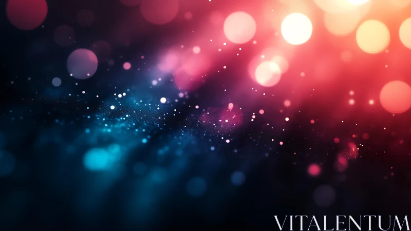 Abstract Bokeh Light Background in Vibrant Blue and Pink Tones.
