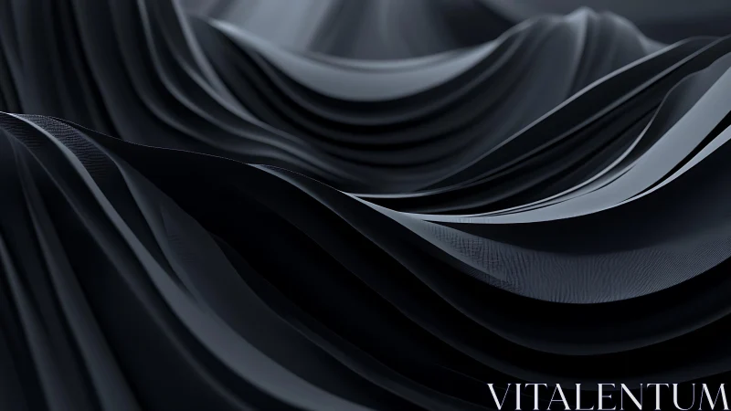 Abstract dark waves with smooth flowing lines in a modern style.