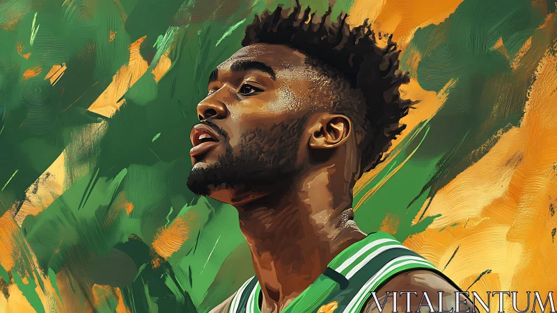 Brushstroke courtside hero wrapped in thunderstorm colors.