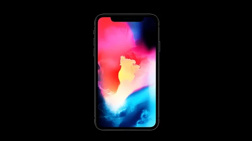 Thermal Heat Map Gradient on Modern Smartphone Display.