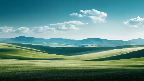 Rolling green waves quietly rehearse a symphony of light