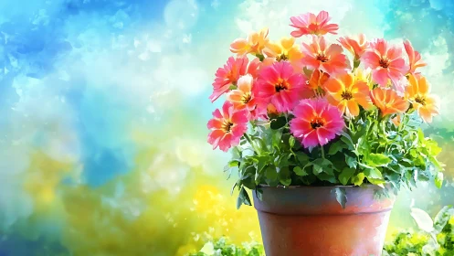 Zinnias Burst in Terracotta: A Spectrum of Summer Joy.