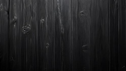 Close-up vertical planks in matte black painted wood texture