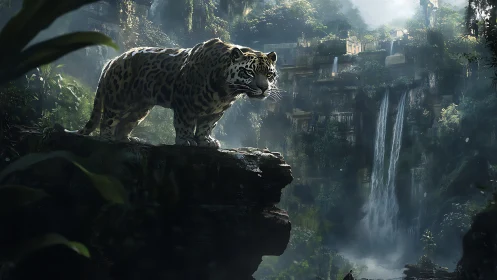 Apex Predator Surveys Lost Jungle Civilization Through Luminous Haze