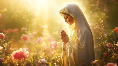 Soft prayers drift upward through rose-lit morning radiance