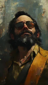 Sunlit swagger and quiet confidence in bold color portrait.